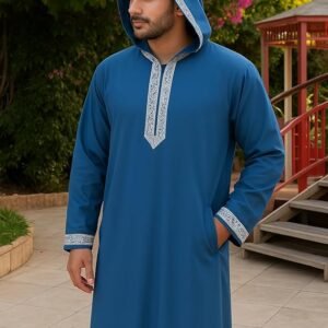 جلابية رجالي بغطاء رأس